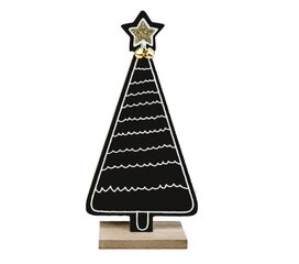 Ziemassvētku eglīšu rotājums melns KL-21X14 cena un informācija | Ziemassvētku dekorācijas | 220.lv