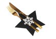 Ziemassvētku galda piederumu vāciņš 6 gab Star Black cena un informācija | Ziemassvētku dekorācijas | 220.lv