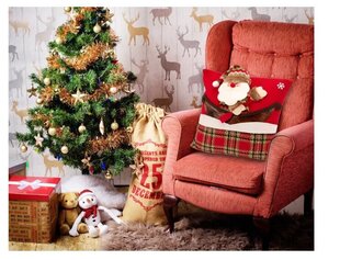 Ziemassvētku spilvendrāna 40x40 RED YX021 cena un informācija | Ziemassvētku dekorācijas | 220.lv