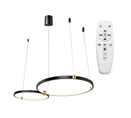 Melna gredzena LED lampa + izmēģinājuma APP763-30-50 cena un informācija | Lustras | 220.lv