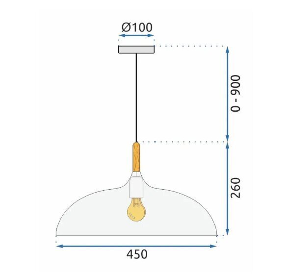 ANZO griestu lampa Melns cena un informācija | Lustras | 220.lv