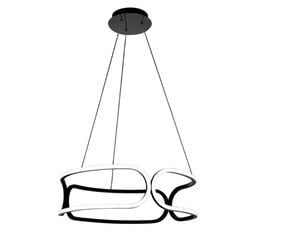 Gaismeklis ar tālvadības pulti LED plafons APP790-CP Trio melns cena un informācija | Piekaramās lampas | 220.lv