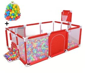 Детский складной манежTavalax с защитным барьером и с цветными шариками 100шт цена и информация | Манежи | 220.lv
