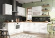 Virtuves stūra skapītis Natalia White Gloss, balts cena un informācija | Virtuves skapīši | 220.lv