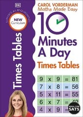 10 Minutes A Day Times Tables, Ages 9-11 (Key Stage 2): Supports the National Curriculum, Helps Develop Strong Maths Skills цена и информация | Рабочие тетради | 220.lv