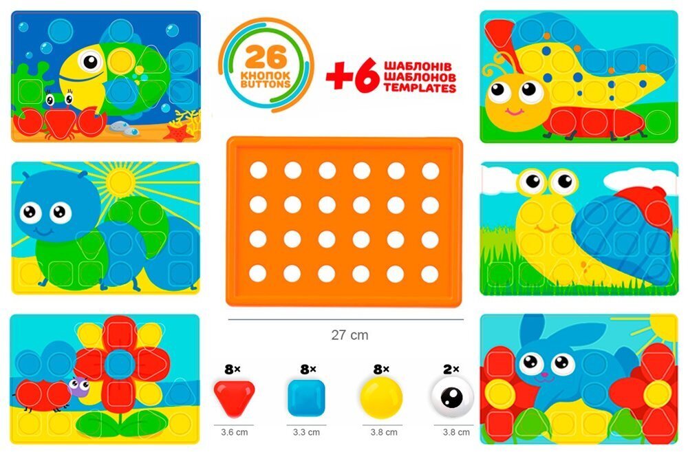 Mozaīkas puzles bloku raksti 6047 cena un informācija | Rotaļlietas zīdaiņiem | 220.lv