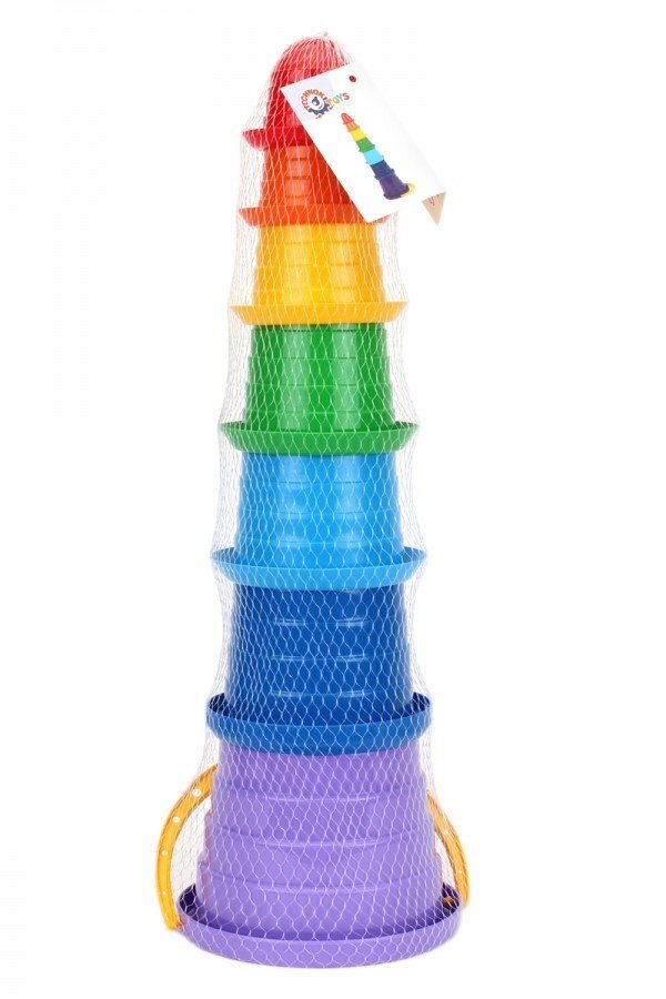 Krūzīšu piramīda - Puzle mazam bērnam 2704 цена и информация | Rotaļlietas zīdaiņiem | 220.lv