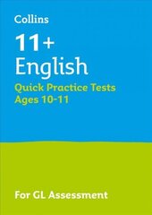 11plus English Quick Practice Tests Age 10-11 (Year 6): For the Gl Assessment Tests cena un informācija | Grāmatas pusaudžiem un jauniešiem | 220.lv