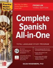 Practice Makes Perfect: Complete Spanish All-in-One, Premium Third Edition 3rd edition цена и информация | Учебный материал по иностранным языкам | 220.lv