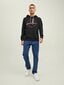 Jack & Jones vīriešu sporta krekls 12211551*01, melns 5715309715764 цена и информация | Vīriešu jakas | 220.lv