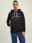 Jack & Jones vīriešu sporta krekls 12211551*01, melns 5715309715764 цена и информация | Vīriešu jakas | 220.lv