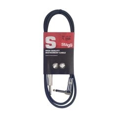 Инструментальный кабель Jack-Jack Stagg SGC1,5PL DL изогнутый 1,5м цена и информация | Кабели и провода | 220.lv