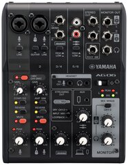 Skaņas pults Yamaha AG06 MKII, melns cena un informācija | Mūzikas instrumentu piederumi | 220.lv