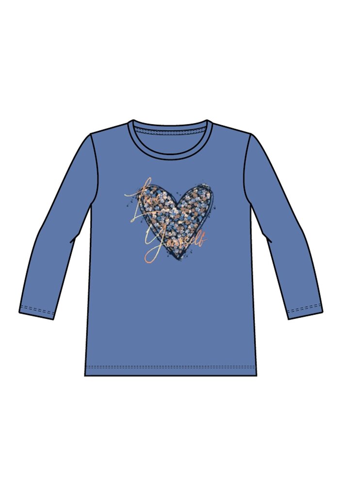 Name It bērnu t-krekls 13207607*01, zils 5715315218549 cena un informācija | Krekli, bodiji, blūzes meitenēm | 220.lv