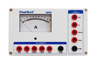 Analogais ampērmetrs PeakTech® P 3295, - 0 ... 1/10/100 mA/1/10 A AC/DC cena un informācija | Rokas instrumenti | 220.lv