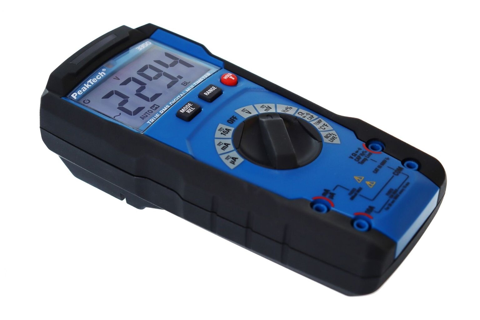 TrueRMS digitālais multimetrs PeakTech® P 3350, 6000 aprēķināts, automātisks diapazons cena un informācija | Rokas instrumenti | 220.lv