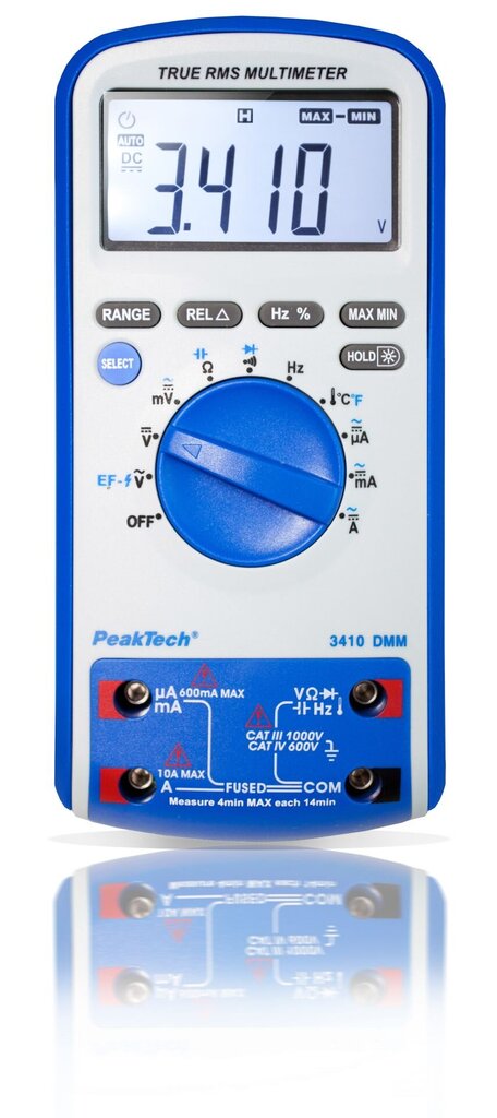 Digitālais multimetrs PeakTech® P 3410, 6,000 skaits ar TrueRMS cena un informācija | Rokas instrumenti | 220.lv