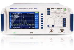 PeakTech® P 4130, 1.5 GHz spektra analizators ~ ar TFT displeju, izsekošanas ģeneratoru un LAN / USB cena un informācija | Rokas instrumenti | 220.lv