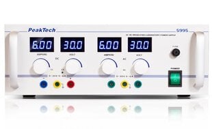 PeakTech® P 5995 maiņstrāvas/līdzstrāvas laboratorijas barošanas avots 0 - 30 V/0 - 6 A cena un informācija | Barošanas avoti | 220.lv