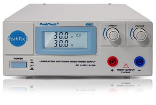 Laboratorijas komutācijas režīma barošanas avots PeakTech® P 6160 cena un informācija | Barošanas avoti | 220.lv