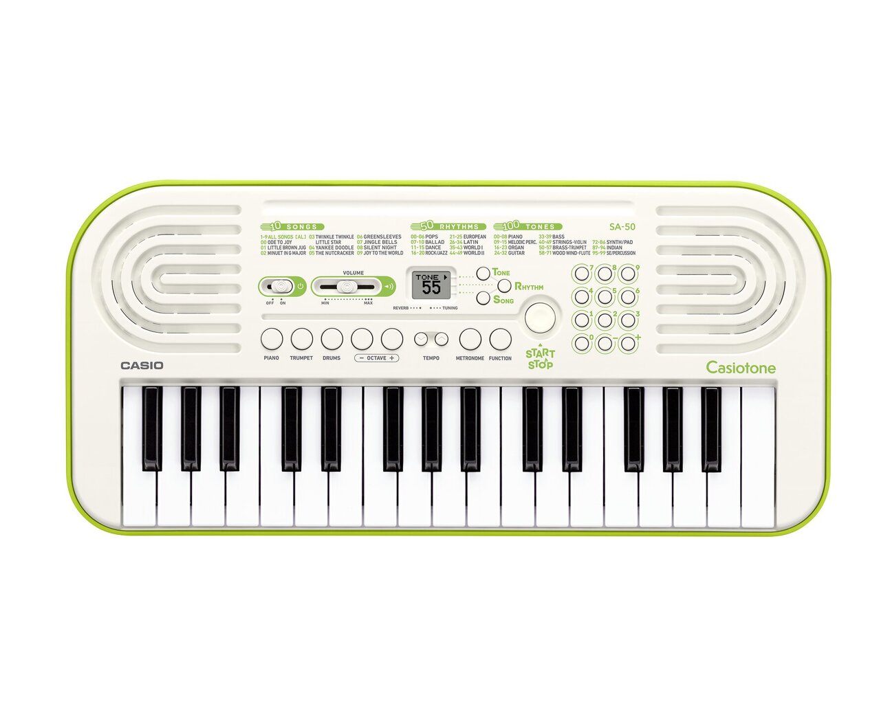 Bērnu sintezators Casio SA-50 cena un informācija | Taustiņinstrumenti | 220.lv