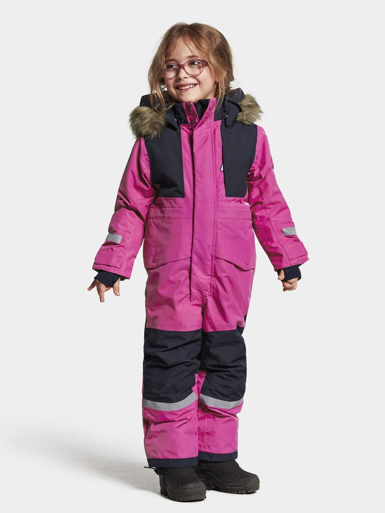 Didriksons bērnu ziemas kombinezons Björnen, rozā krāsā cena un informācija | Ziemas apģērbs bērniem | 220.lv