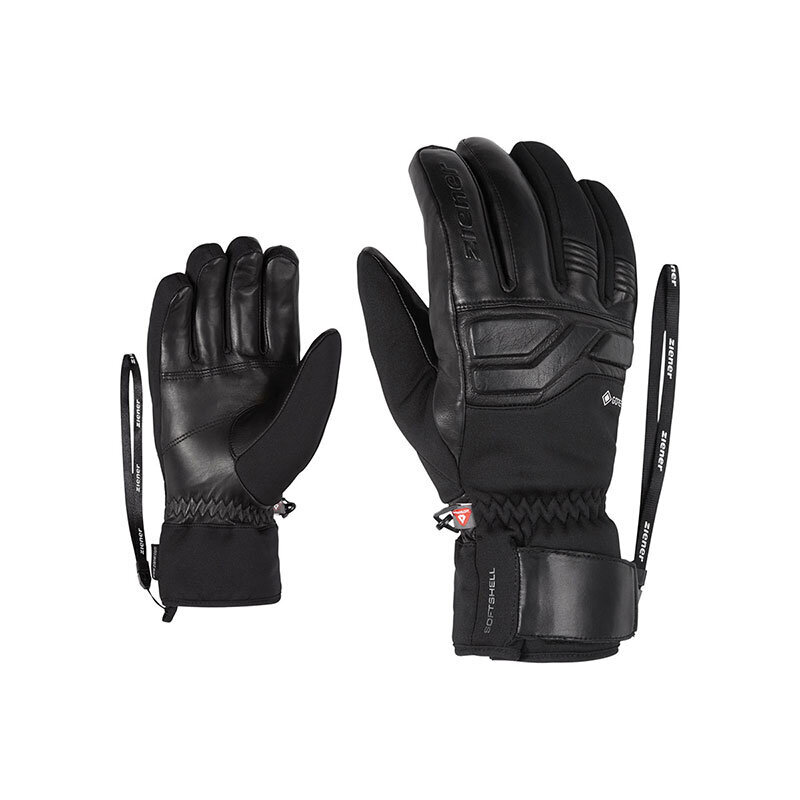 ZIENER ādas vīriešu GORE-TEX kalnu slēpošanas cimdi GIN GTX PR GLOVE SKI ALPINE cena un informācija | Vīriešu cepures, šalles, cimdi | 220.lv