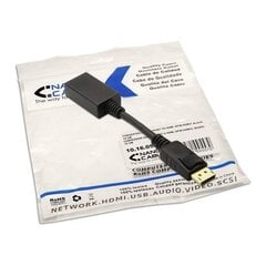 NanoCable 10.16.0502, DP/HDMI, 15 cm цена и информация | Адаптеры и USB разветвители | 220.lv