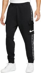 Мужские спортивные брюки Nike M Nsw Repeat Sw Flc Cargo Black DX2030 010 DX2030 010/M цена и информация | Мужская спортивная одежда | 220.lv