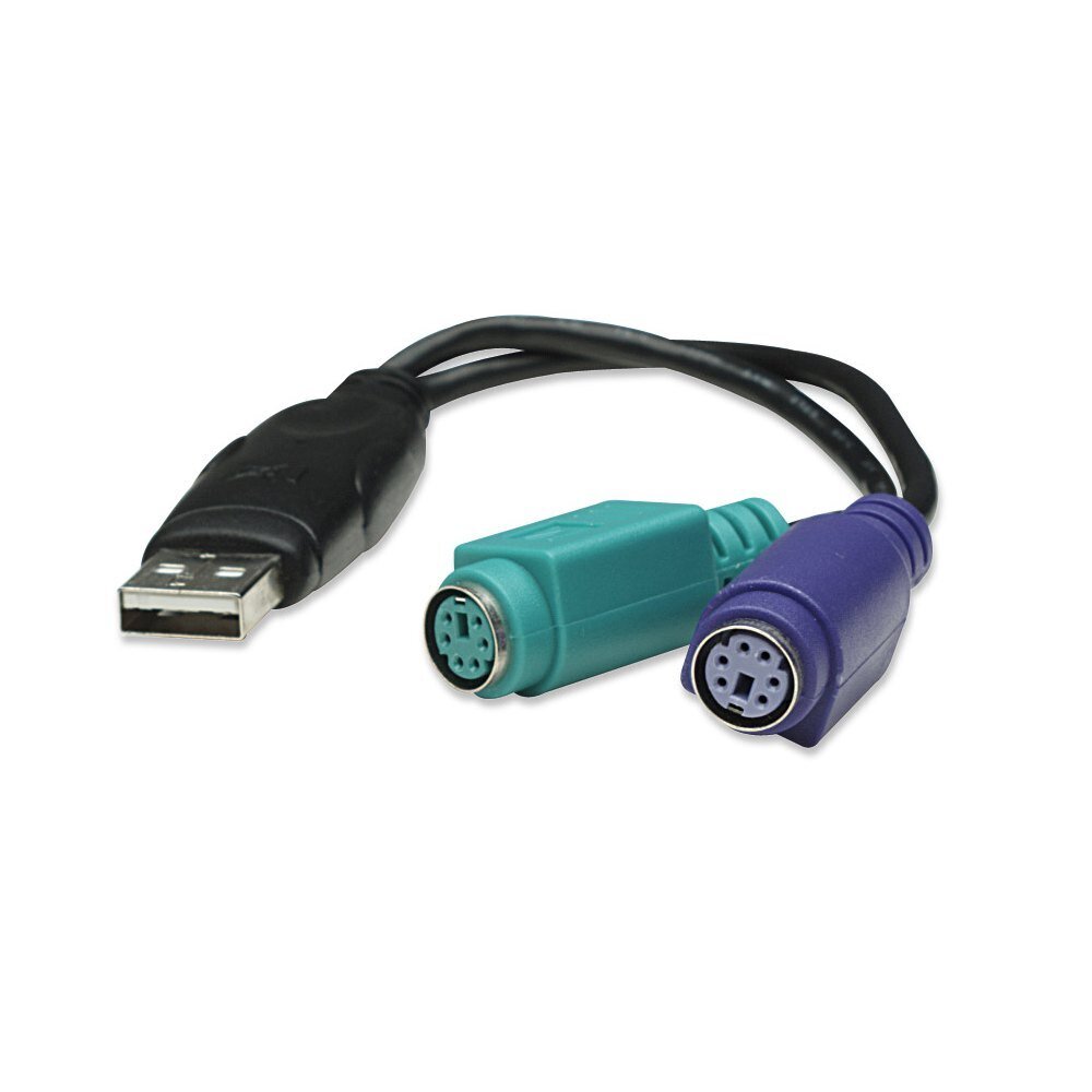 Manhattan, USB/PS2, 19.5 cm цена и информация | Kabeļi un vadi | 220.lv