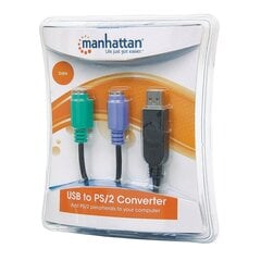 Manhattan, USB/PS2, 19.5 cm cena un informācija | Manhattan Televizori un piederumi | 220.lv