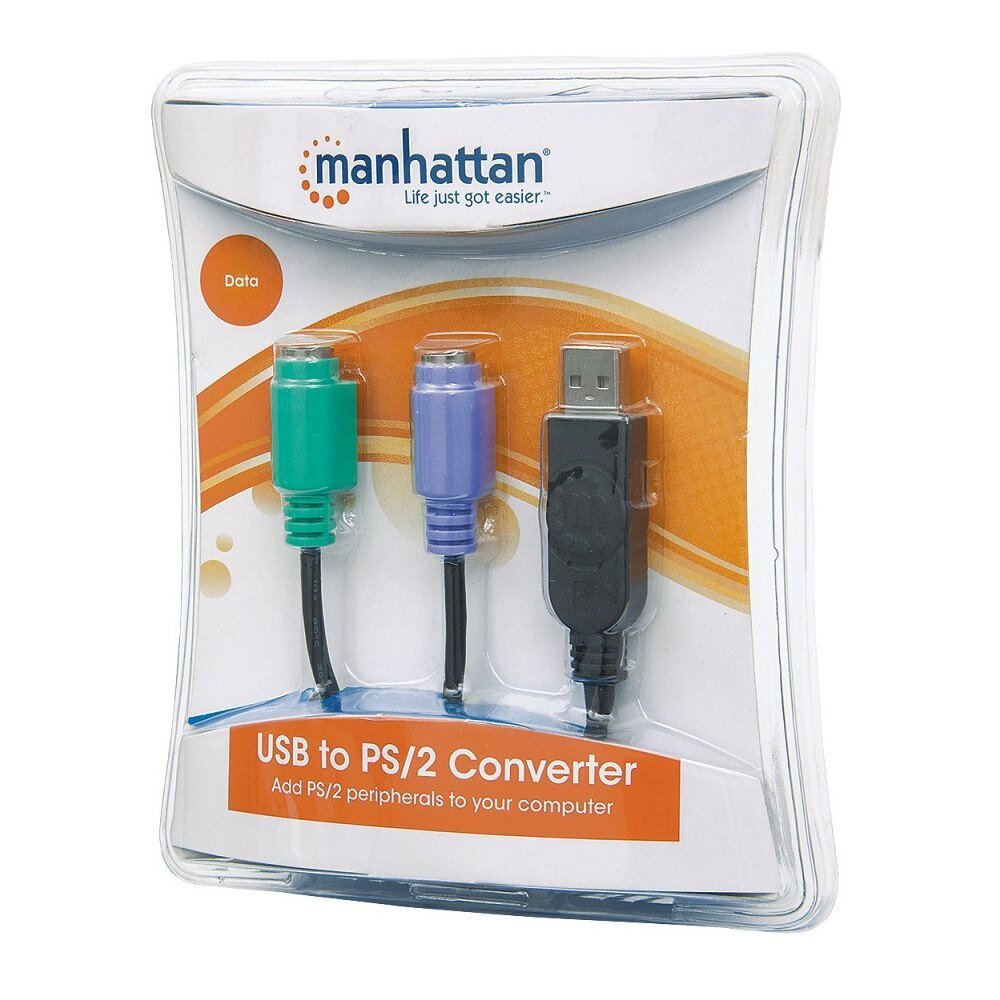 Manhattan, USB/PS2, 19.5 cm cena un informācija | Kabeļi un vadi | 220.lv