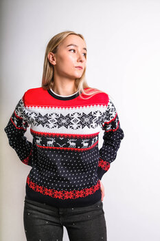Ziemassvētku džemperis sievietēm R756 cena un informācija | Sieviešu džemperi | 220.lv