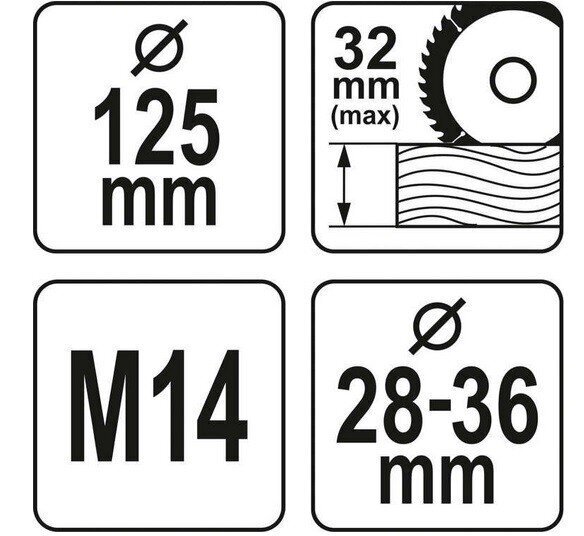 Aizsargājošs vāks Yato M14, 125 mm YT-82986 цена и информация | Slīpmašīnas | 220.lv