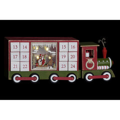Ziemassvētku kalendārs DKD Home Decor Vilciens, koka (43 x 9.5 x 17 cm) cena un informācija | Ziemassvētku dekorācijas | 220.lv