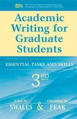 Academic Writing for Graduate Students: Essential Tasks and Skills 3rd Revised edition cena un informācija | Svešvalodu mācību materiāli | 220.lv