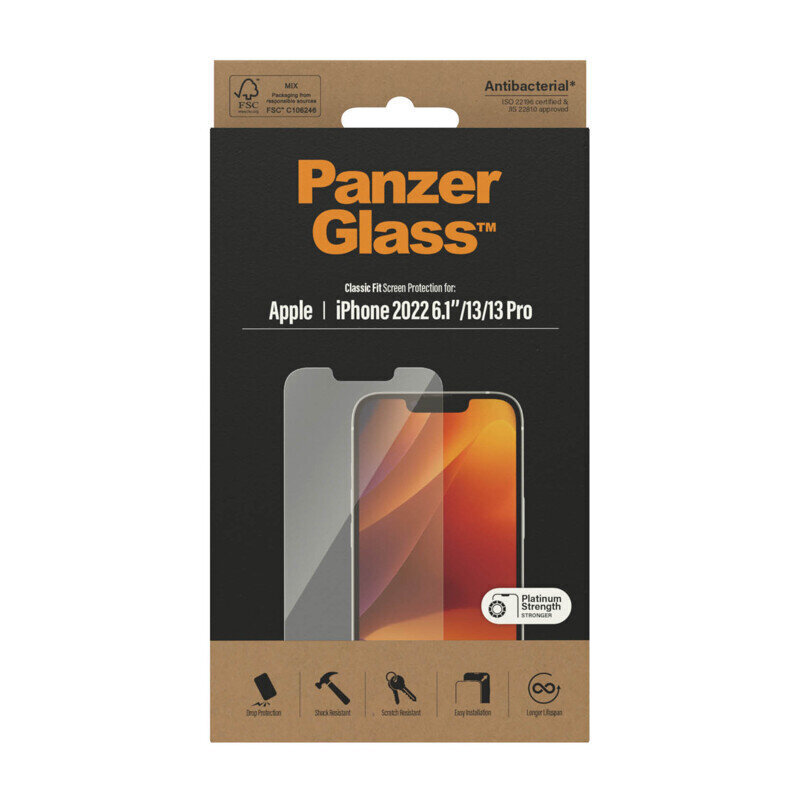 PanzerGlass iPhone 14/13/13 Pro cena un informācija | Ekrāna aizsargstikli | 220.lv