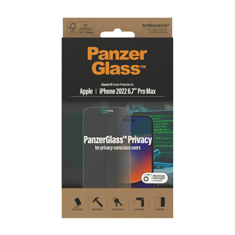 Aizsargstikls PanzerGlass priekš Apple iPhone 14 Pro Max цена и информация | Ekrāna aizsargstikli | 220.lv