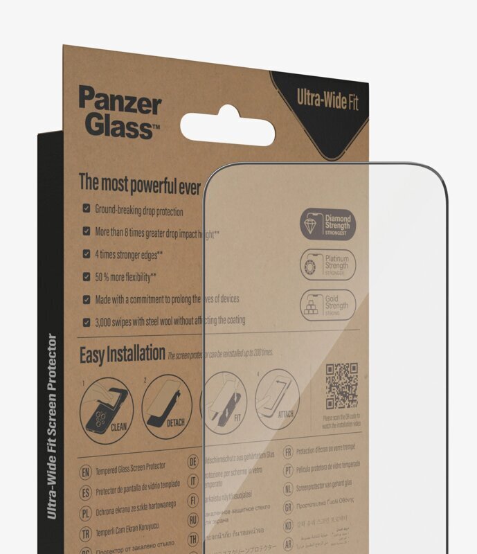 PanzerGlass paredzēts iPhone 14 Pro cena un informācija | Ekrāna aizsargstikli | 220.lv