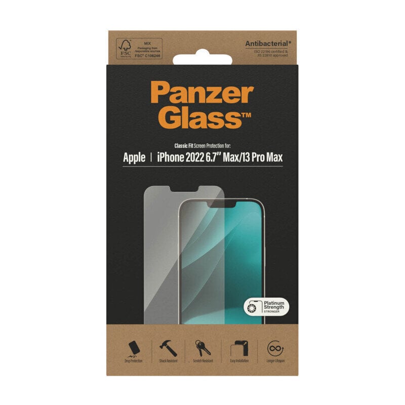 PanzerGlass iPhone 14 Plus/13 Pro Max cena un informācija | Ekrāna aizsargstikli | 220.lv
