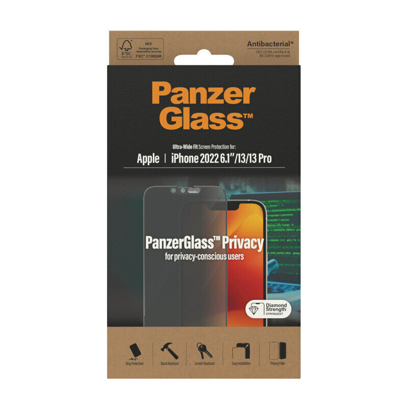 PanzerGlass iPhone 14/13/13 Pro cena un informācija | Ekrāna aizsargstikli | 220.lv