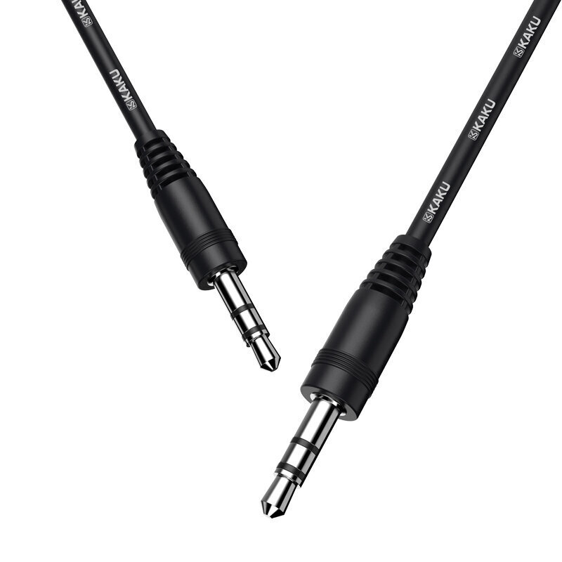 KAKU kabelis KSC-450 Yaman - 3,5 mm līdz 3,5 mm - 1 metrs melns cena un informācija | Savienotājkabeļi | 220.lv