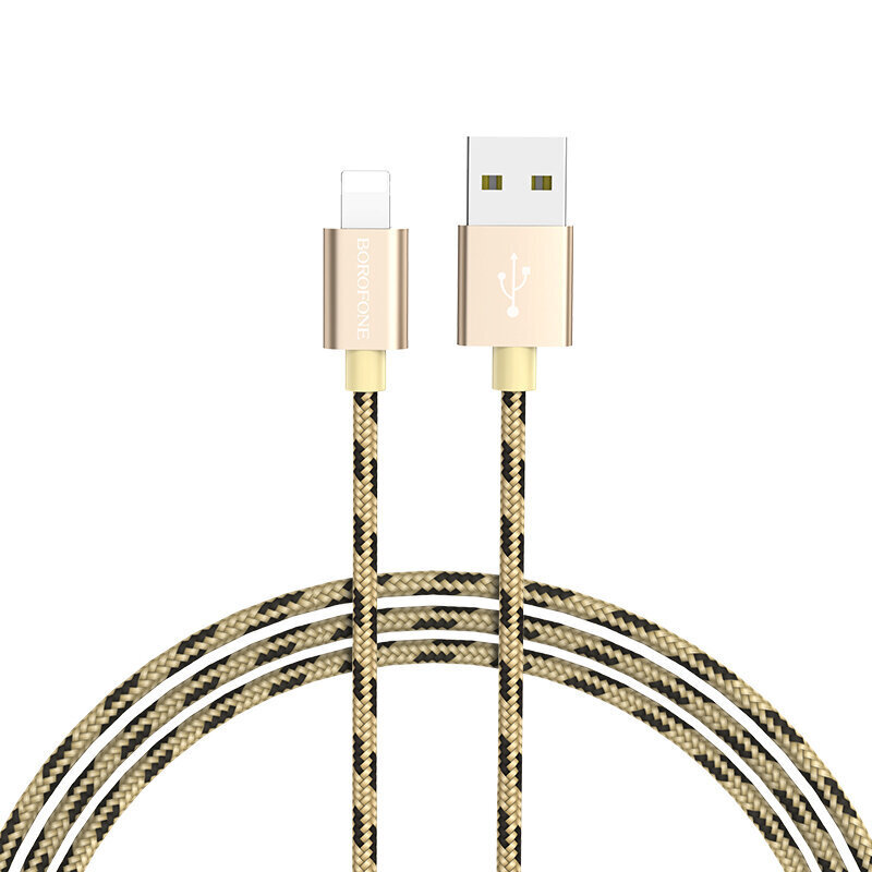 Borofone Cable BX24 - USB uz Lightning - 2,4A 1 metrs zelts cena un informācija | Savienotājkabeļi | 220.lv