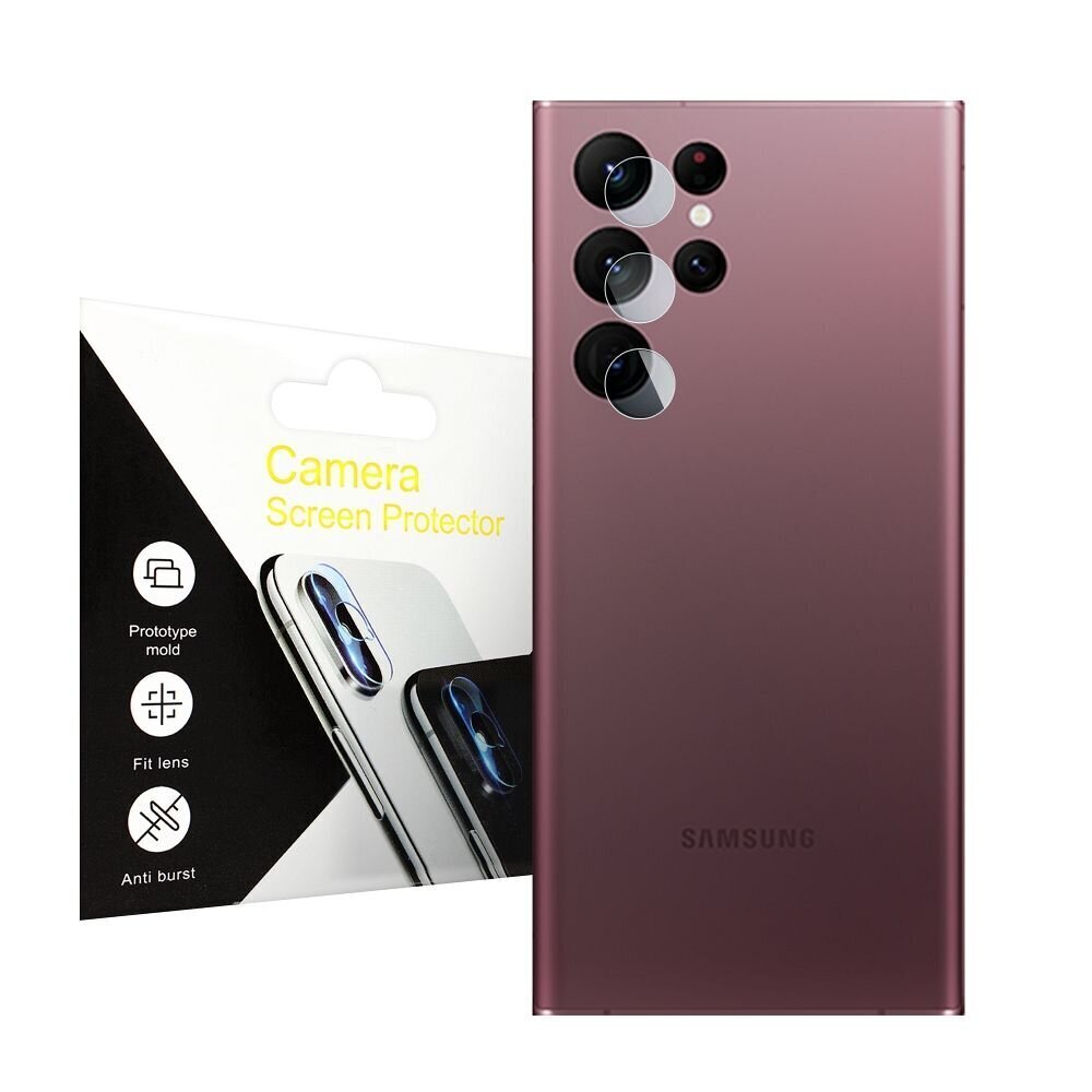 Rūdīts stikls kameras objektīvam - Samsung Galaxy S22 Ultra цена и информация | Ekrāna aizsargstikli | 220.lv