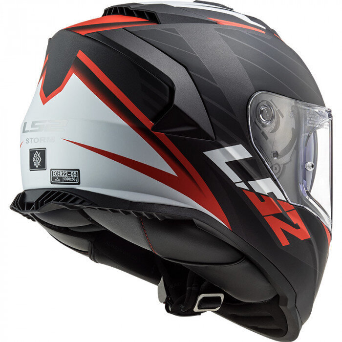 LS2 FF800 STORM NERVE Matt Black Red cena un informācija | Moto ķiveres | 220.lv