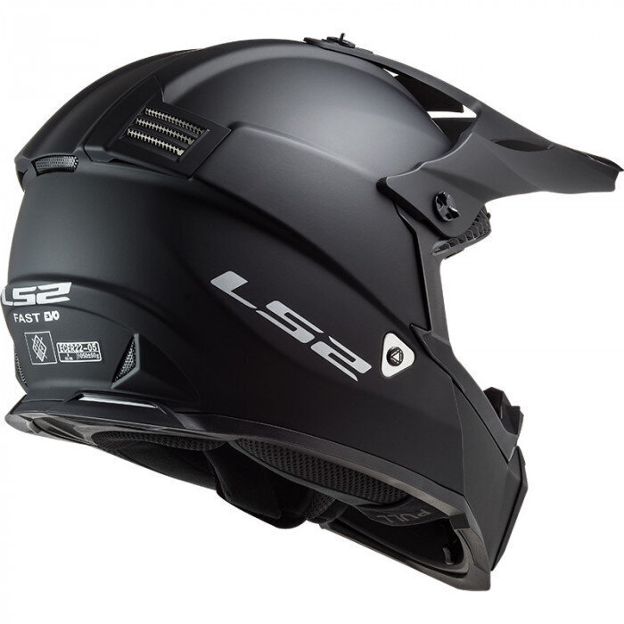 LS2 MX437 FAST EVO Matt black cena un informācija | Moto ķiveres | 220.lv