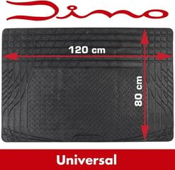 Dino 130025 stumbra paklājs 120 x 80 cm Universal Cropable Gumijas Mat anti -Slip Mat Universal Trunk aizsardzība cena un informācija | Bagāžnieka paklājiņi pēc auto modeļiem | 220.lv