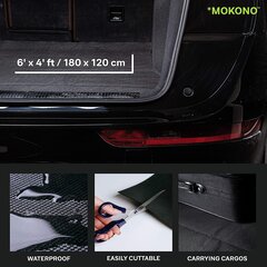 Mokono®️ anti -slip paklājs - īpaši liels 180x120 - melns - individuāli griezīgs - stumbra paklājs stingrai turēšanai mašīnā cena un informācija | Bagāžnieka paklājiņi pēc auto modeļiem | 220.lv