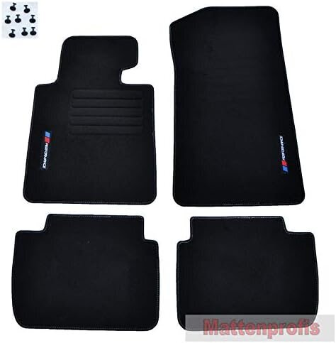 MattenProfis Velours Logo PB Performance Foot Mats BMW 3. sērijai E46 Limuzīna kupeja no BJ.1998-2006 cena un informācija | Gumijas paklājiņi pēc auto modeļiem | 220.lv