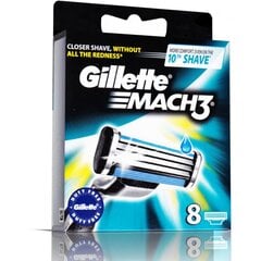 Gillette Mach3 Gillette uzpildes griezēju asmeņi 8 gab цена и информация | Косметика и средства для бритья | 220.lv